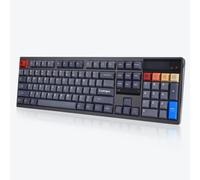 Ticktype DP104 Custom Tri-Mode Wireless Mechanical Keyboard, Full Aluminum Full-Size 108 Keys Hot-Swappable Layout, Leaf Spring Mount, Customizable Pixel Screen, Creamy Sound, US Layout, 8000mAh, RGB 