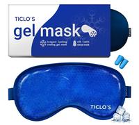 TICLO'S Cooling Eye Mask | Gel Eye Mask for Dark Circles, Puffiness, Headaches | Cold Eye Mask | Ice Pack for Eyes| Ice Face Mask, Cold Eye Compress Face Ice Mask | Bonus Satin Silk Sleep Eye Mask