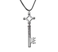 Ticome Attack Key Necklace,Eren Basement Key Necklace Revealing The Truth of The World,Popular Anime Alloy Jewelry Pendant, Gift for Birthdays Conventions or Cosplay Events(Silver)