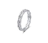 Ticome Celtic Knot Eternity Band Ring,Wedding Engagement Promise Rings Mothers Day Gifts Anniversary Jewellery Gifts for Women Girls,Size 7(Silver)