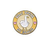 Ticome Cute Goose Letter Lapel Pin Funny Words Animal Enamel Pin,Clothes Hats Backpack Decoration For Men Women,Charming Accessory for All Ages