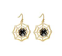 Ticome Halloween Spider Earrings, Creative Spider Strange Spider Web Earrings, Fun Halloween Themed Accessories, Women and Girls Hollow Out Novel Jewelry Gifts