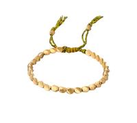 Ticome Handmade Tibetan Copper Beads Bracelet for Men and Women Braided Green Tassel Adjustable Bohemia Portability Retro Handmade Lucky Fashion for Women Men Presents