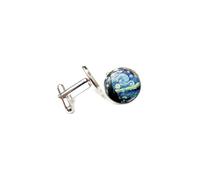 Ticome Men's Cufflinks,Fashion Van Gogh Oil Painting Shirt Accessories Starry Sky Party Art Jewelry,The Starry Night Alloy Round Shirt Cuff Links