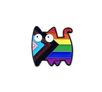 Ticome Pride Rainbow Cat Pins,Cute Cartoon Pin Rainbow Accessories,Pride Enamel Ally Pin for Clothes Bags Hats Accessories for Men Women