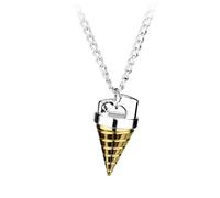 Ticome Simon Core Drill Pendant Necklace,Fashionable Personalized Alloy Cone-Shaped Anime Cosplay Necklace With Unique Design Showcasing The Charm of Passionate Anime