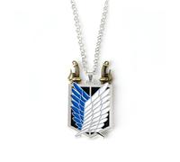 Ticome Wings of Freedom Pendant Necklace,Scout Regiment Badge Alloy Necklace,Suitable for Wearing at Anime Themed Gatherings,Anime Cosplay Gifts for Girls Teens Women Men