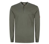 TICOMELA FR Shirts for Men Flame Resistant Shirt NFPA2112/CAT2 7oz Fire Retardant Men's Long Sleeve Henley Shirts, Gray, Large