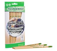 Ticonderoga EnviroStik, No. 2 Soft, Six 12-Count Hang Tab Boxes, Total 72 Pencils, (Wood-Cased Black Writing), Made from Recycled Content, 100% Recyclable (96212)