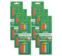 Ticonderoga Neon Pencils, #2 Pre-Sharpened Wood Pencils with Erasers, 18-Count, 13018 (Pack of 6, 108 Count Total)