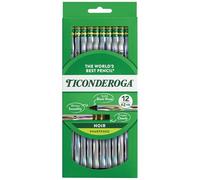 Ticonderoga Noir Black Wood-Cased #2 Pencils, Holographic Design, 12 Count
