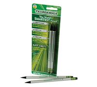 Ticonderoga SenseMatic Pencil, 0.7 mm Lead, Silver/Black Barrel, Pack of 2-1464311