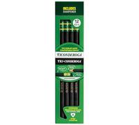 Ticonderoga Tri-Conderoga Triangular Pencils, Wood-Cased #2, Sharpener, Soft Touch Comfort Barrel, Black, 12-Pack (22500)