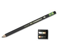 Ticonderoga Tri-Conderoga Triangular Pencils, Wood-Cased #2, Sharpener, Soft Touch Comfort Barrel, Black, 12-Pack (22500)