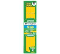 Ticonderoga Tri-Write Wood-Cased Pencils, 2HB Soft, Yellow, 12 Count