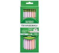 Ticonderoga Wood-Cased Pencils, Pre-Sharpened, #2 HB Soft, Pastel Colors