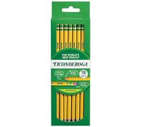 Ticonderoga Wood-Cased Pencils, Pre-Sharpened, 2 HB Soft, Yellow, 6 Boxes of 18 Count, 108 Pencils Total