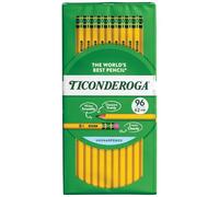 Ticonderoga Wood-Cased Pencils, Unsharpened, #2 HB Soft, Yellow, 96 Count