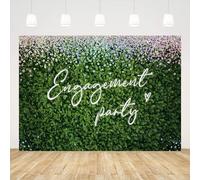 Ticuenicoa 7x5ft Engagement Party Backdrop Greenery Bridal Shower Diamond Party Decorations Photography Background She Said Yes Wedding Bride to Be Supplies Banner Cake Table Photo Props