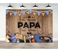 Ticuenicoa 7x5ft Father's Day Photography Backdrop Spanish El Mejor Papá Del Mundo Backdrop I Love Dad Decoration Feliz Día Del Padre Party Decor Father's Day Banner Backdrops for Photography