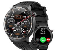TICWRIS Smart Watch for Men,120 Days Extra-Long Battery,1.85" HD Ultra Large Round Screen,Rugged Military Bluetooth Call Answer/Dial Calls,AI Voice Assistant Compatible for Android&iOS