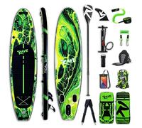 TIDAL RAVE Inflatable Stand Up Paddle SUP Board 10'6ft in Acid with Accessories - Kayak Conversion Kit - Sports Set for Beginners & Intermediates