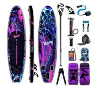 TIDAL RAVE Inflatable Stand Up Paddle SUP Board 10'6ft in Echo with Accessories - Kayak Conversion Kit - Sports Set for Beginners & Intermediates