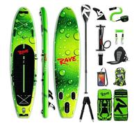 TIDAL RAVE Neon Inflatable Stand Up Paddle SUP Board 10'6ft in Tropical - Kayak Conversion Kit - Water Sports Set for Beginners & Intermediates