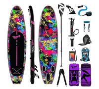 TIDAL RAVE Neon Inflatable Stand Up Paddle SUP Board 10'6ft with Accessories - Kayak Conversion Kit - Water Sports Set for Beginners & Intermediates