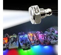 Tidal Wake IP68 Underwater 1/2in Standard Boat Drain Plug LED Light Built-in Driver & Overheat Protection 3 Yr/50,000hr Warranty, 316 Stainless Steel, 12-30v/27w,1800 lumen w/Storage Bag (white/clear)