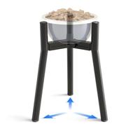 TIDANT Dog Bowl Stand for Large Dogs, Adjustable Width Elevated Dog Bowl for 7-10.6" Wide Bowls, 13.7in Tall Dog Food Bowl Stand, Raised Dog Food Water Stand, Single Dog Bowl Holder, Bowl Not Included