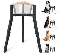 TIDANT Elevated Dog Bowl Stand for Large Dogs, Adjustable Height & Width,Single Raised Dog Food Water Holder,Bowl Not Included