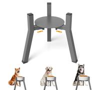 TIDANT Elevated Dog Bowl Stand for Large Dogs with Platform, Adjustable Width 7-10.6", Raised Food Water Bowl Stand, Grey, Bowl NOT Included