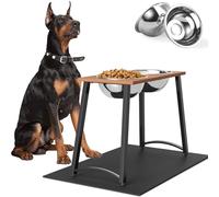 TIDANT Elevated Dog Bowls for Extra Large Breed, with Spill Proof Mat, Two 3000ML(13CUPS) Dog Food & Water Bowls, Stable Raised Dog Bowl, 18.1" Tall Dog Bowl Stand for XX Large Dogs