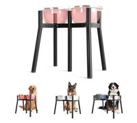 TIDANT Raised Dog Bowl Stand for Large Dogs, Adjustable Width 7-10.6, 13.7 inch Tall Dog Food Water Stand,Bowl Not Include