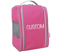 Tiddler Boot Bag | Kids Multi-Purpose Bag | Wellington Welly Boots Storage Bag for Both Children & Adults! Perfect for Muddy Wellies, Football Boots, Shoes & More (Personalised Plain Pink)