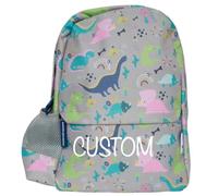 tiddlers & nippers Kids Backpack | Kids School Bag | Ideal for School, Nursery, Holidays & Travel. (Dinky Dinos - Personalised)