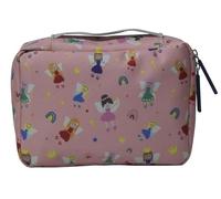 tiddlers & nippers | Kids Travel Wash Bag | Hanging Toiletry Bag & Organiser | Lightweight, Compact & Expandable | Zipped Storage Compartment, Carry Handle & Hanging Hook (Fabulous Fairies)