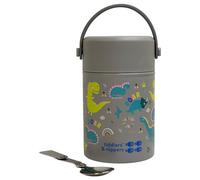tiddlers & nippers Stainless Steel Vacuum Insulated Double Wall Kids Reusable Food Flask 500ml Capacity | Keeps Cool for 20hrs & Warm for 10hrs+ (Dinky Dinos)