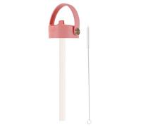 Tiddlers & Nippers Stainless Steel Vacuum Insulated Double Wall Kids Reusable Water Bottle with Leak Proof Straw 500ml | Keeps Cool for 24hrs & Warm for 10hrs + (Replacement Pink Lid)
