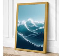 Tide and Stone Coastal Canvas Wall Art Print 18x12 Inch