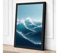 Tide and Stone Coastal Canvas Wall Art Print 24x16 Inch
