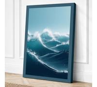 Tide and Stone Coastal Canvas Wall Art Print 24x16 Inch