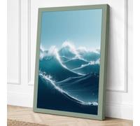 Tide and Stone Coastal Canvas Wall Art Print 36x24 Inch