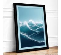 Tide and Stone Coastal Framed Wall Art Print A3 Black