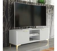 Tide Crest 120cm TV Unit Gold - Modern Fluted Design
