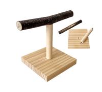 Tide Parrot - Natural Wooden Parrot TIE | Birgue Bird Stand for Cages and Tables | Suitable for Seating for Parrots, and Other Birds at Home