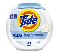 Tide PODS Free & Gentle Laundry Detergent Soap Pacs 42 Count Tide PODS Laundry Detergent