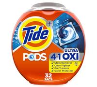 Tide Pods Ultra Oxi Liquid Detergent Pacs, 32 Pods