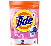 Tide Power PODs 2-in-1 Laundry Detergent Pods with Downy Soft Boosters, 18 Count,Lasting Freshness with April Fresh Scent
